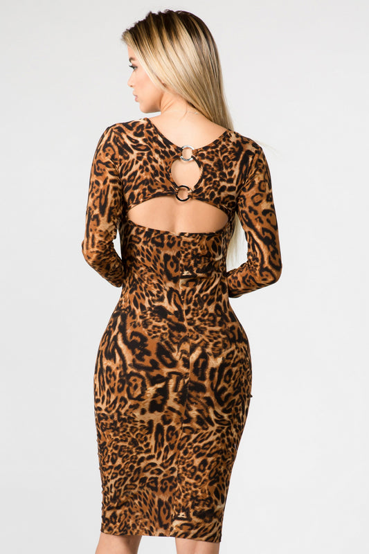 Woman's Animal Print Leopard Dress - iBESTEST.com