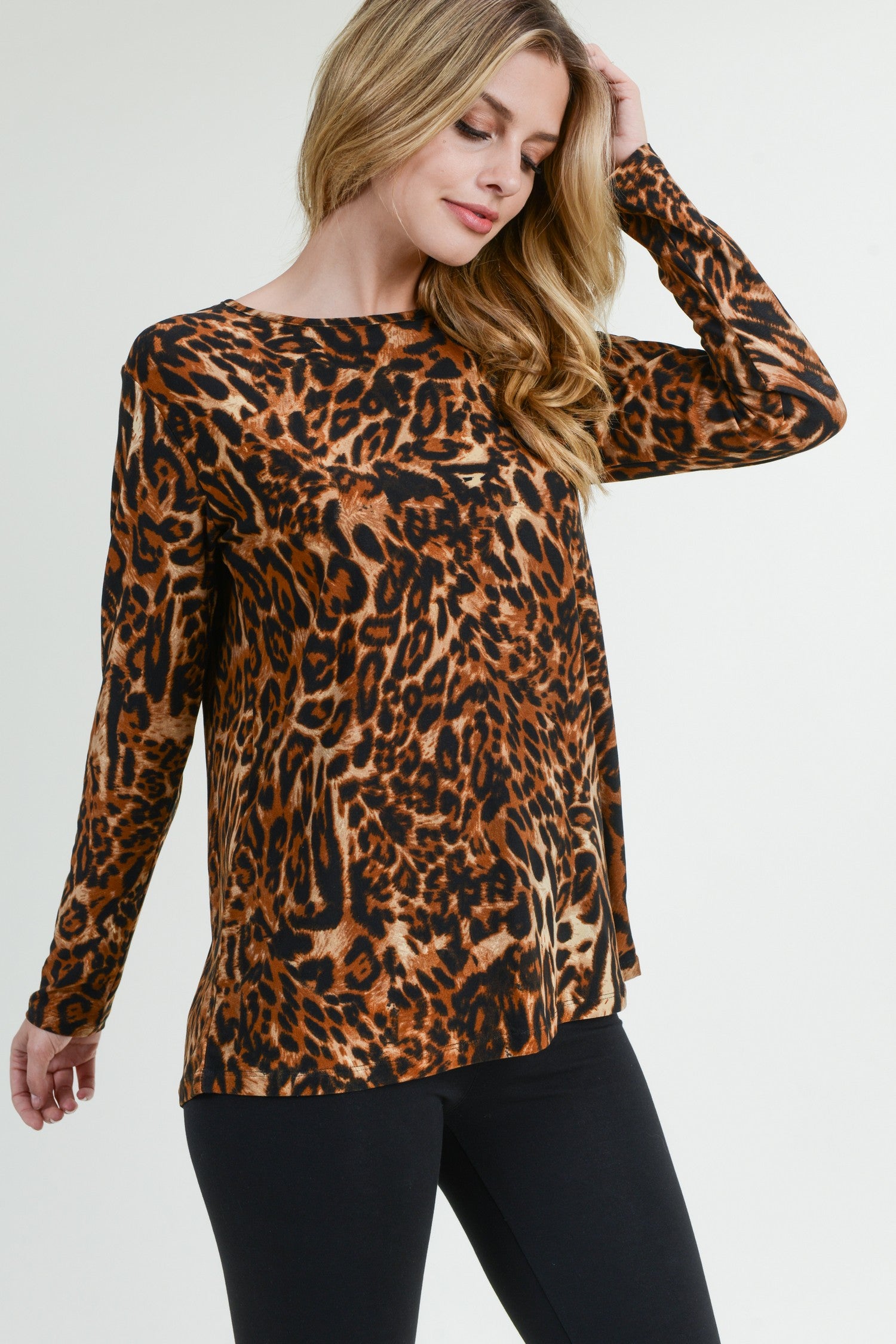 Wild Woman's Leopard Print Back Top - iBESTEST.com