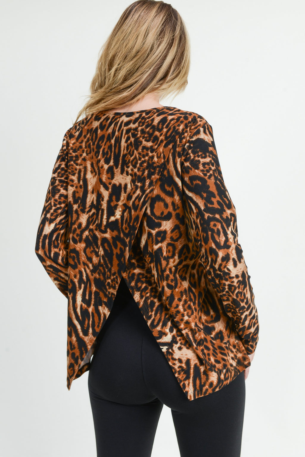 Wild Woman's Leopard Print Back Top - iBESTEST.com