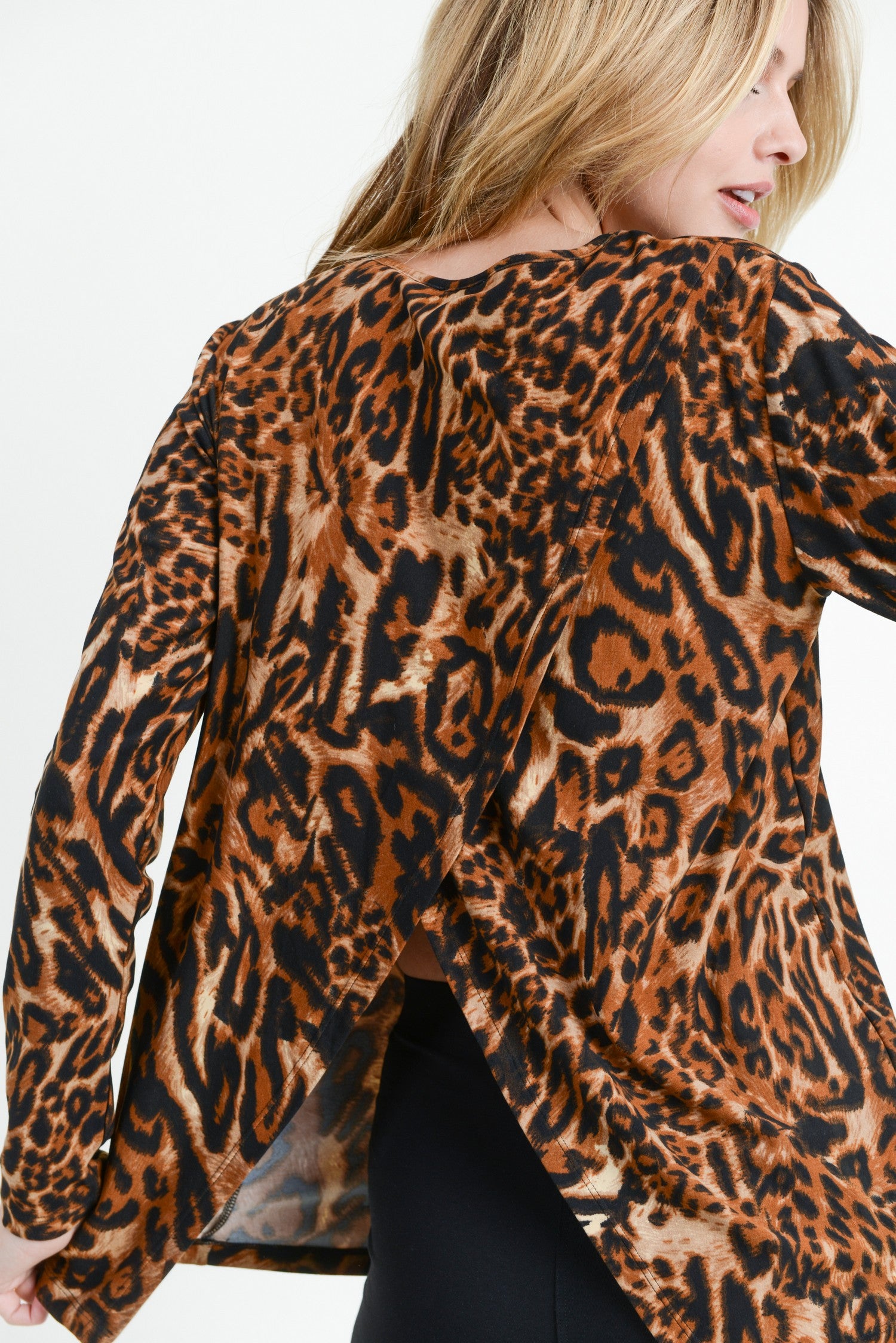 Wild Woman's Leopard Print Back Top - iBESTEST.com