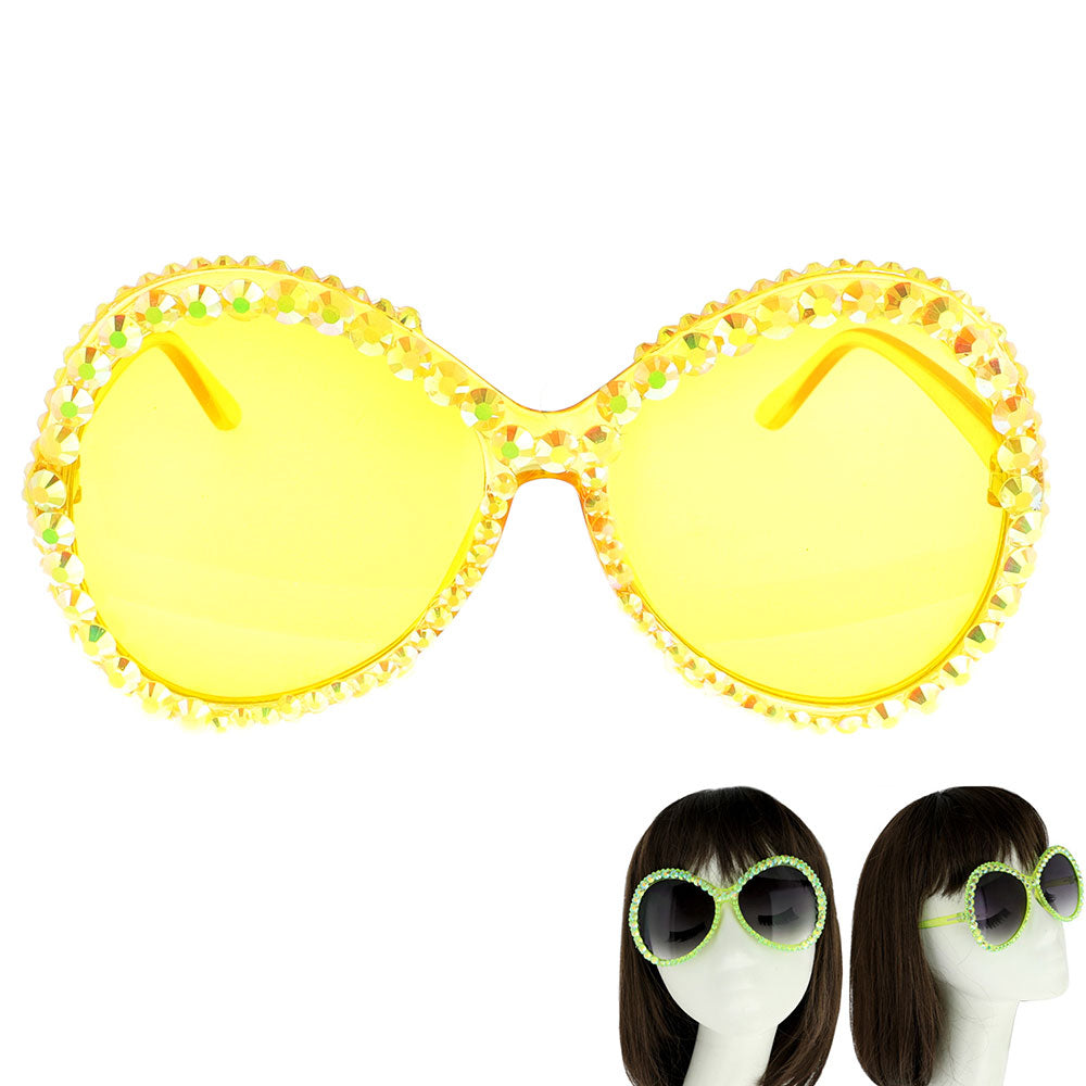 Round Bling Sunglasses - iBESTEST.com