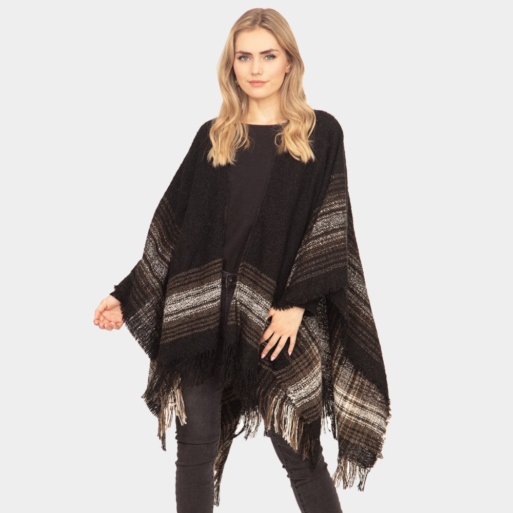 PLAID CHECK PONCHO (New) - iBESTEST.com