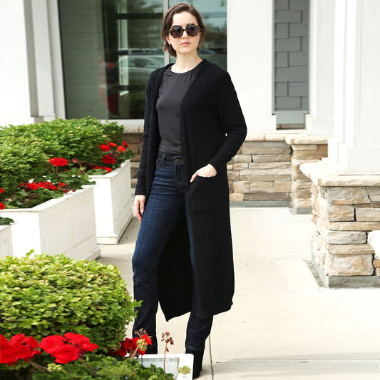 Black Maxi Cardigan (New) - iBESTEST.com