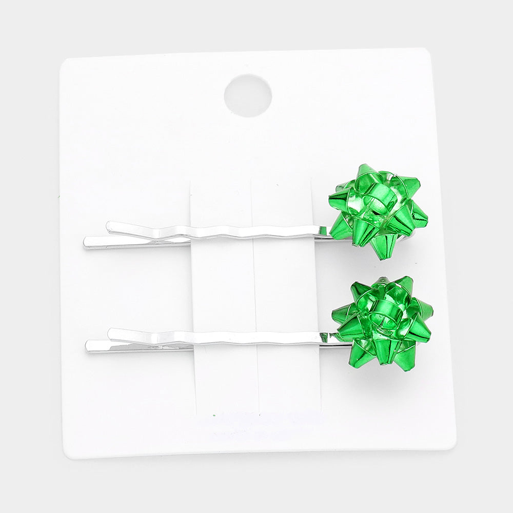 Christmas Gift Bow Hair Pin - iBESTEST.com