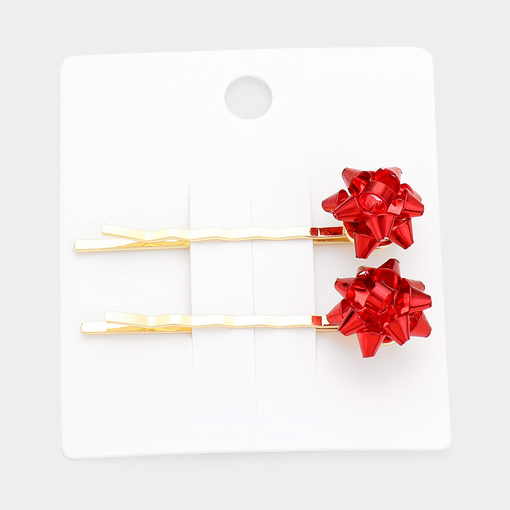Christmas Gift Bow Hair Pin - iBESTEST.com