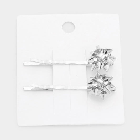 Christmas Gift Bow Hair Pin - iBESTEST.com