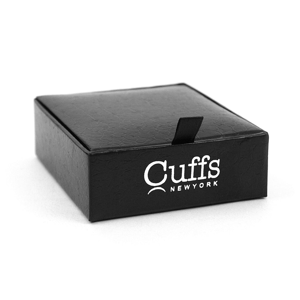 Men's Silver & Black Cufflink and Keychain Set - iBESTEST.com