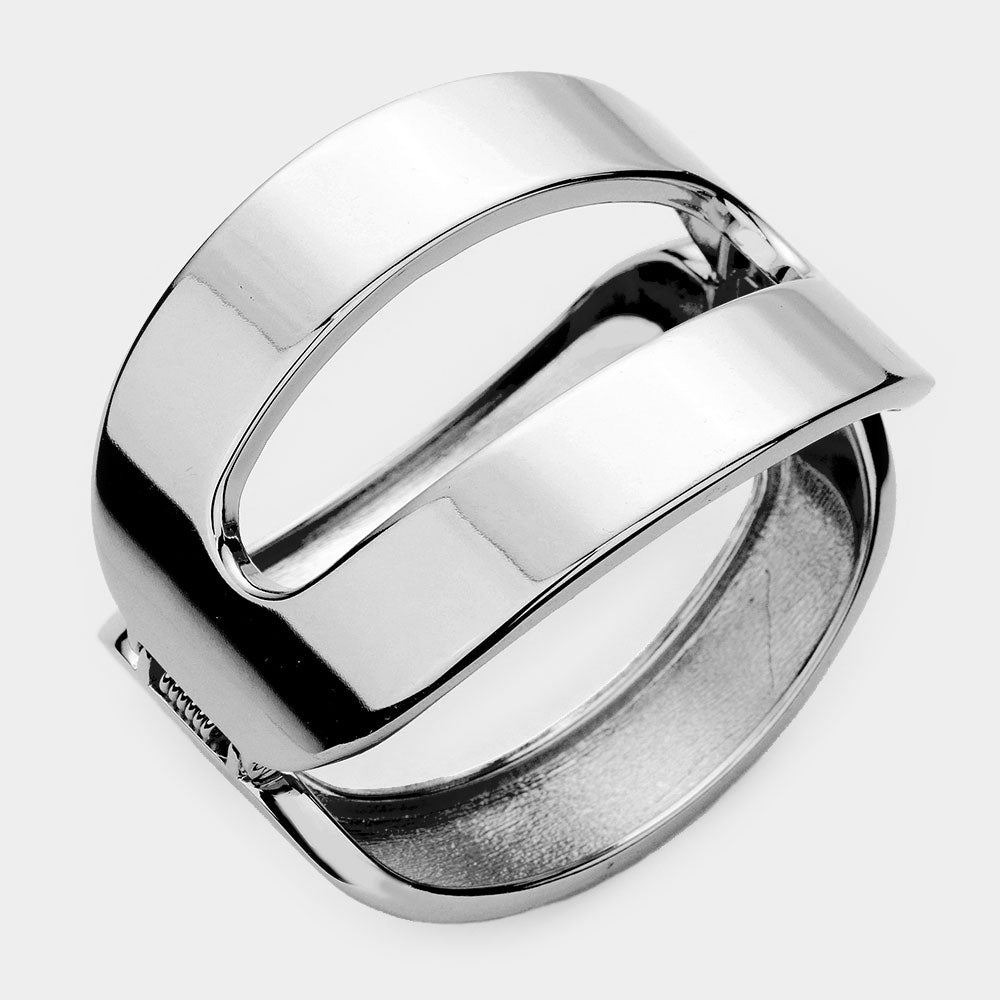 CUT OUT METAL HINGED BRACELET - iBESTEST.com