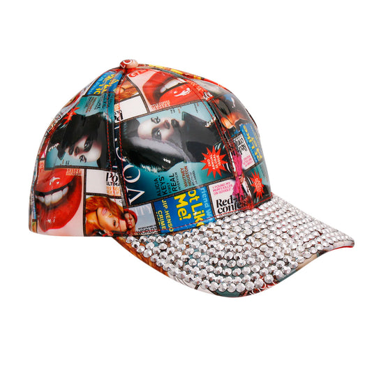 Rhinestone Magazine Cap - iBESTEST.com