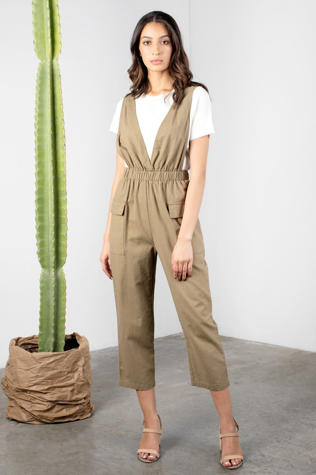 Deep V Jumpsuit