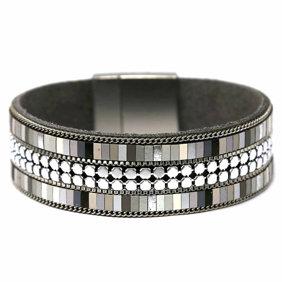 Metallic Leather Bracelet - iBESTEST.com