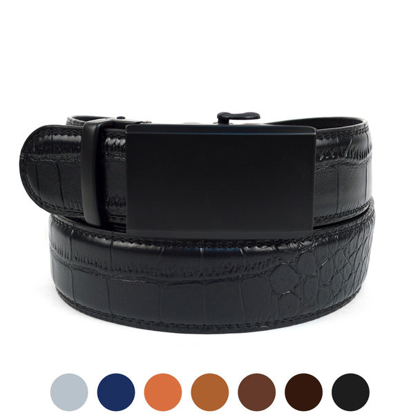 Men's Black Croc Belt - iBESTEST.com