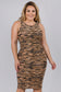 Curvy Tiger Print Dress - iBESTEST.com
