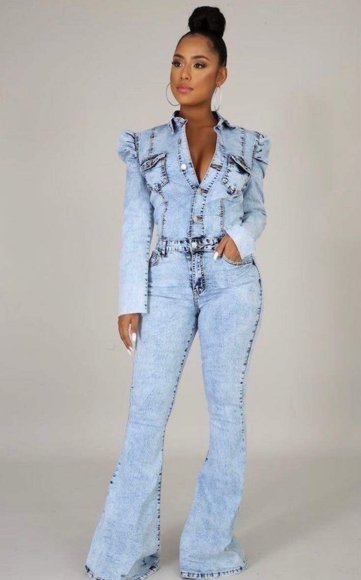 iB Denim Jumpsuit - iBESTEST.com