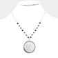 RHINESTONE EMBELLISHED PENDANT NECKLACE