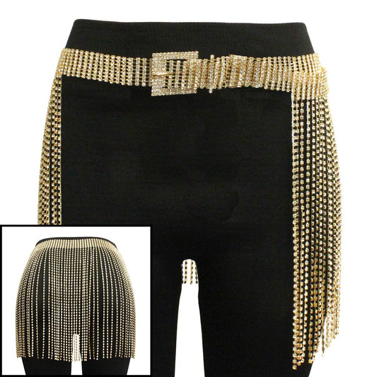 Rhinestone Fringe Belt