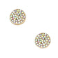 CZ Crystal Disc Stud Earrings - iBESTEST.com