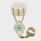 Peal Turquoise Hand Chain - iBESTEST.com