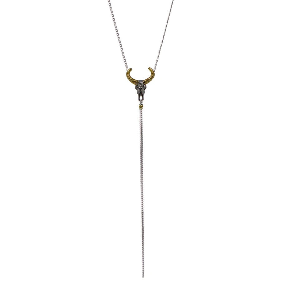 Bull Lariat Y Necklace (New) - iBESTEST.com