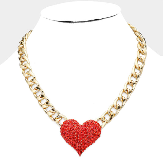 Heart Chunky Necklace - iBESTEST.com