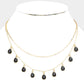 TEARDROP PENDANT LAYERED NECKLACE