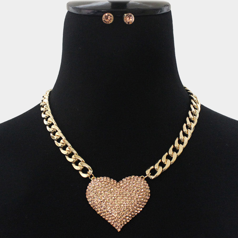 Heart Chunky Necklace - iBESTEST.com