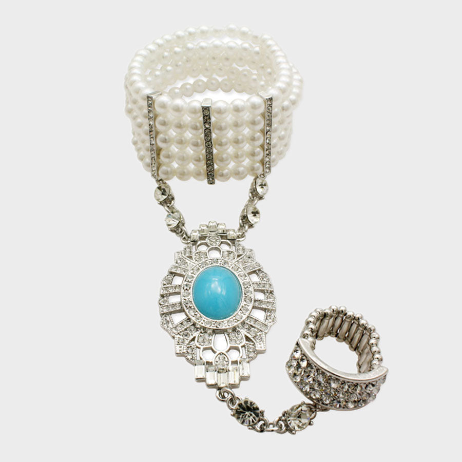 Peal Turquoise Hand Chain - iBESTEST.com