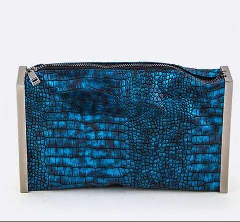 Blue Python Clutch - iBESTEST.com