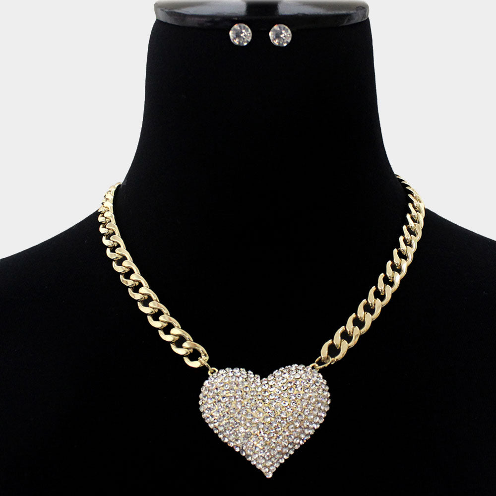 Heart Chunky Necklace - iBESTEST.com