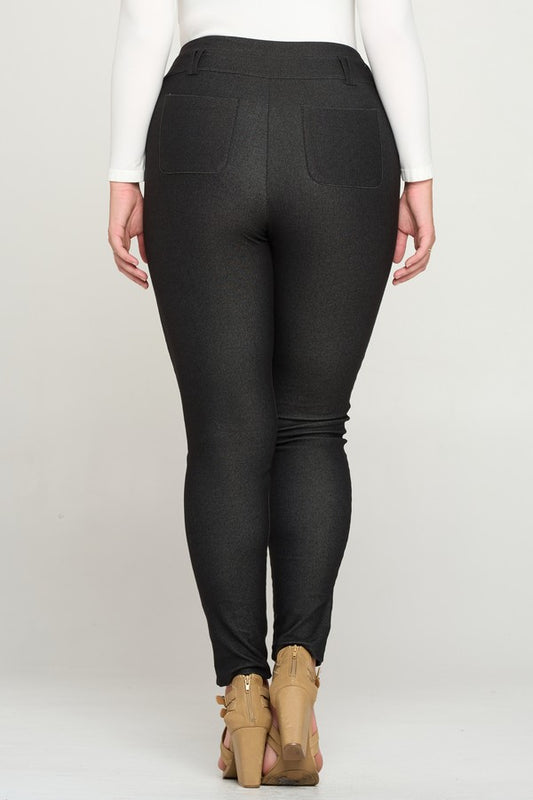 Plus Black Skinny Jeggings (New) - iBESTEST.com