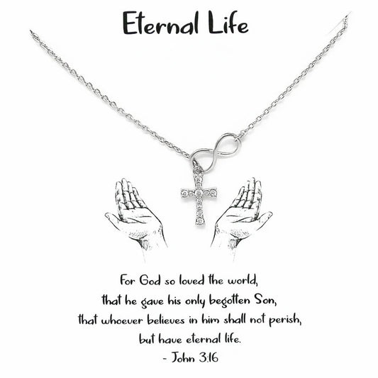 Eternal Life Cross Necklace (New) - iBESTEST.com
