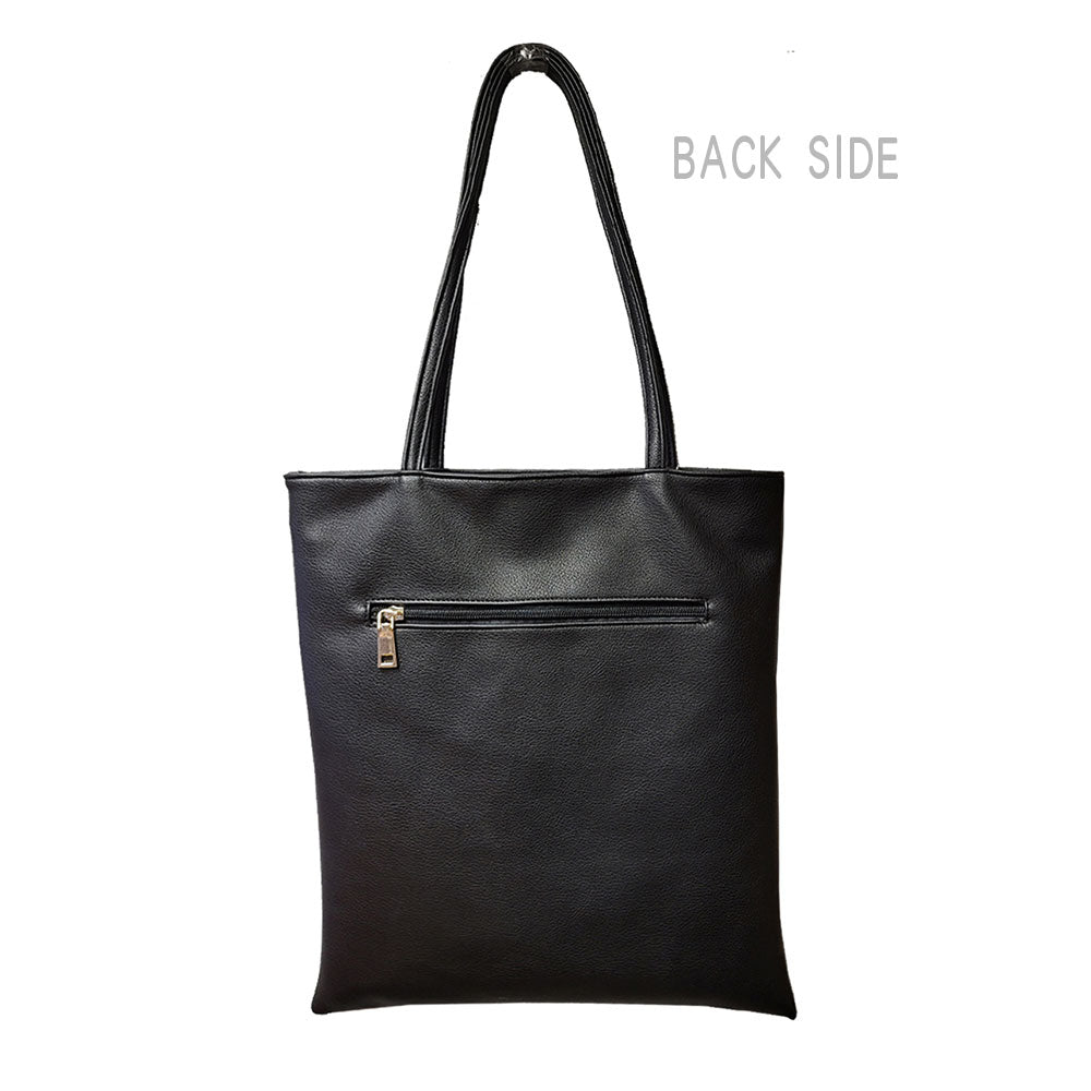 iB Faux Leather Tote Bag - iBESTEST.com
