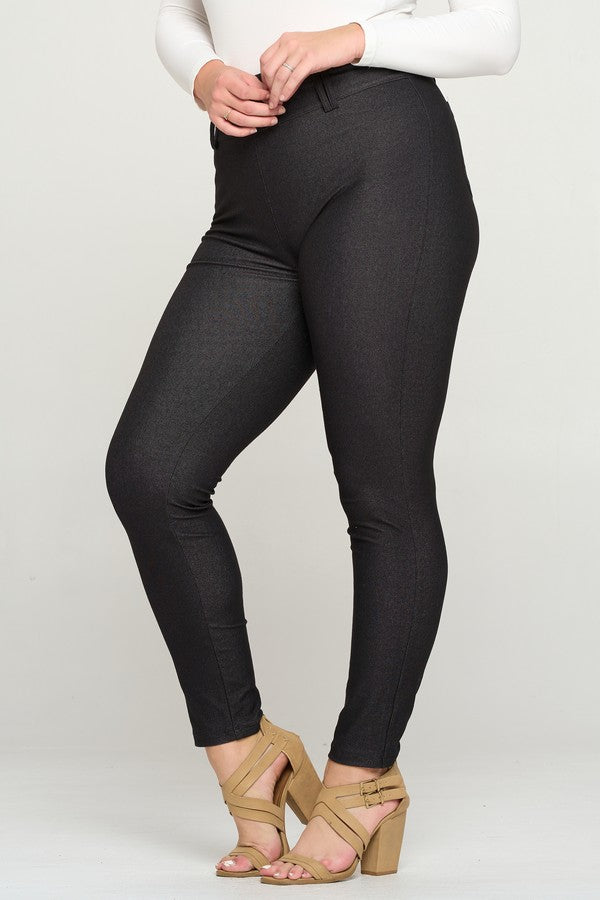 Plus Black Skinny Jeggings (New) - iBESTEST.com