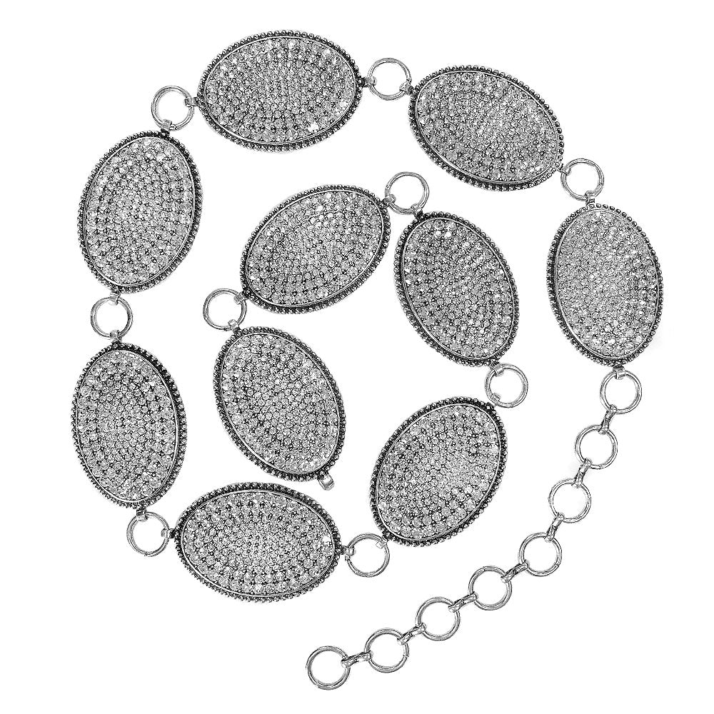Crystal Oval Link Belt