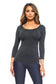 Seamless Long Sleeve Scoop Neck Top (New)