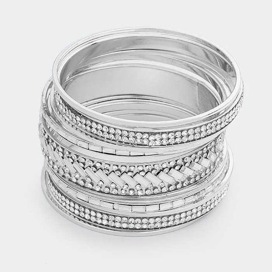 Rhinestone Bangle Bracelet - iBESTEST.com